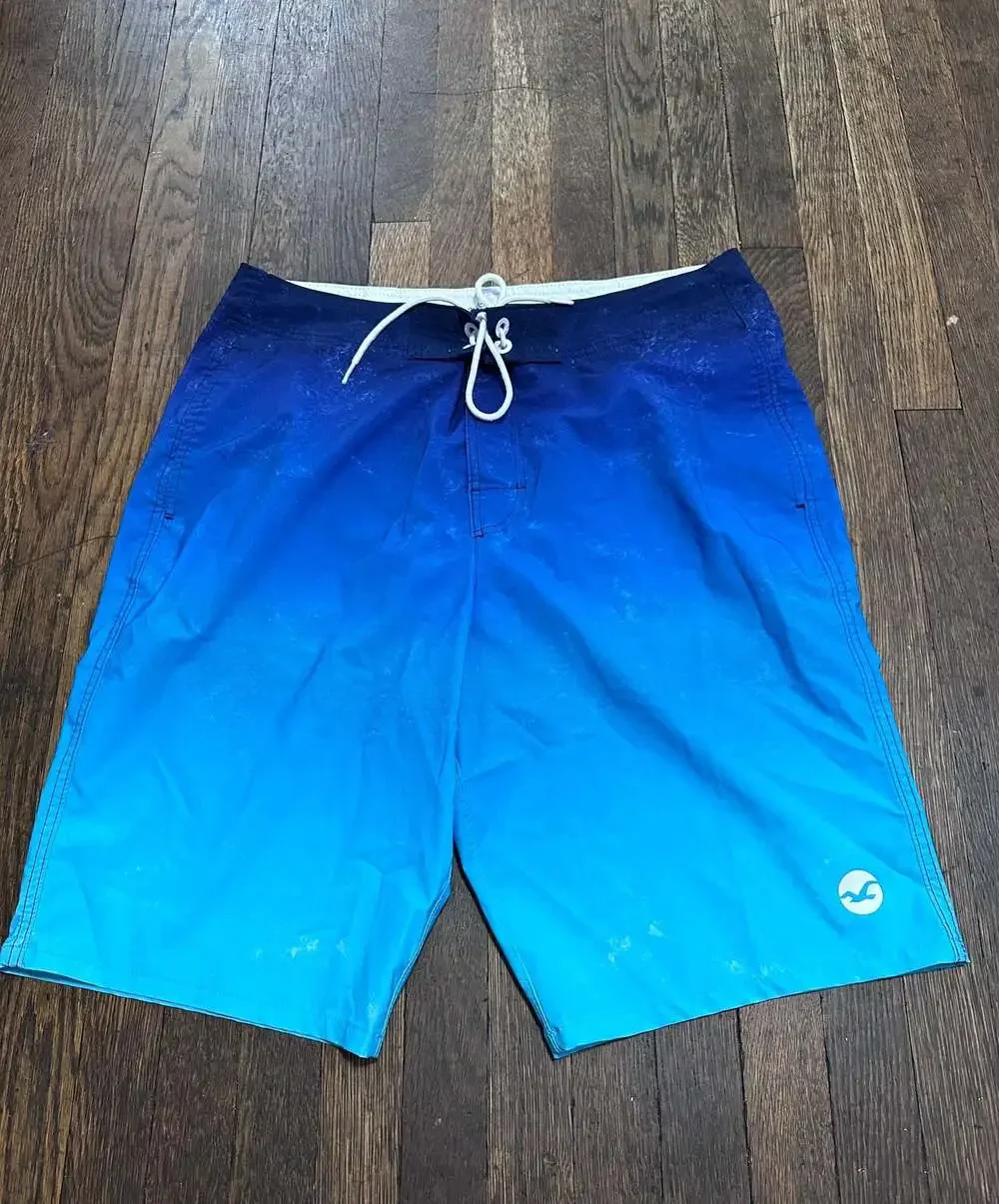 Hollister California Epic Flex Stretch Blue Ombre Board Shorts